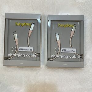 Heyday Fast Charging Cable USB-C 4ft iPhone Fast Charger New Pink Set Of 2
